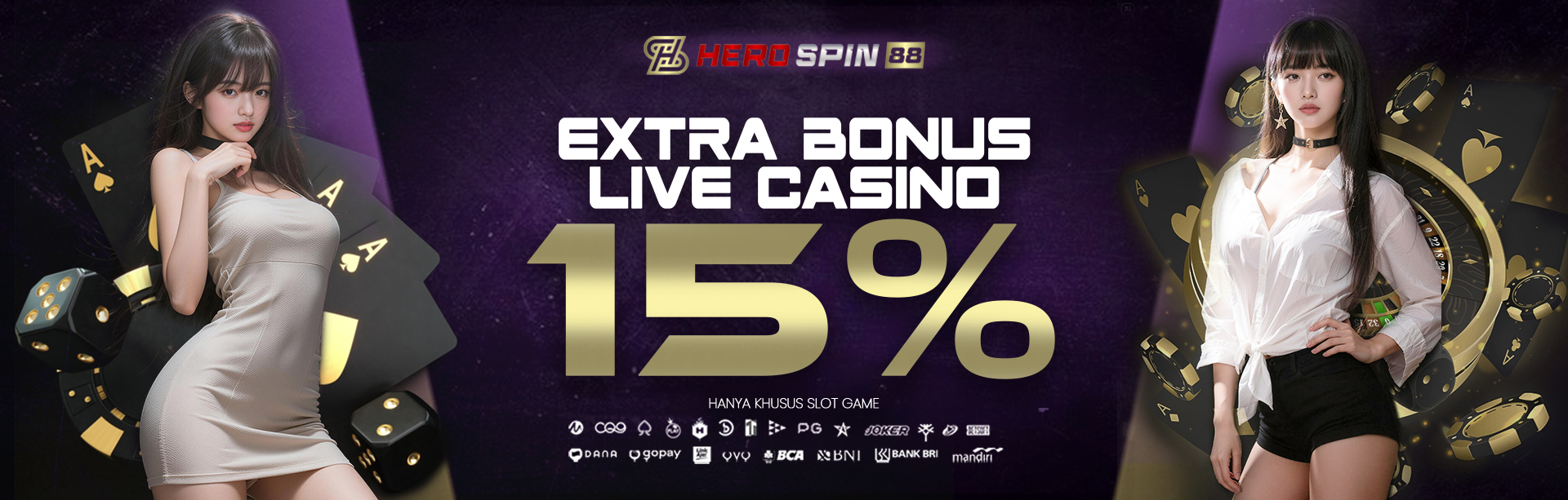 Extra Bonus Live Casino 15%